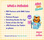 Tiger Space Adventure Cross Stitch Digital  Pattern