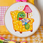 Gus the Bookworm Cross Stitch Digital Pattern