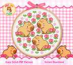 Capybara Cross Stitch Digital Pattern