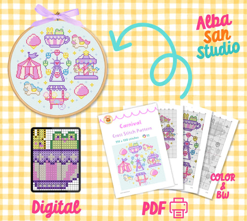 Carnival Cross Stitch Digital Pattern