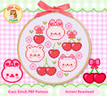 Cherry Love Friends Cross Stitch Digital Pattern