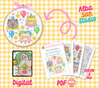 Clown Cats Cross Stitch Digital Pattern
