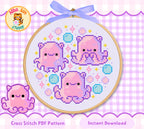 Dumbo Octopus Cross Stitch Digital Pattern