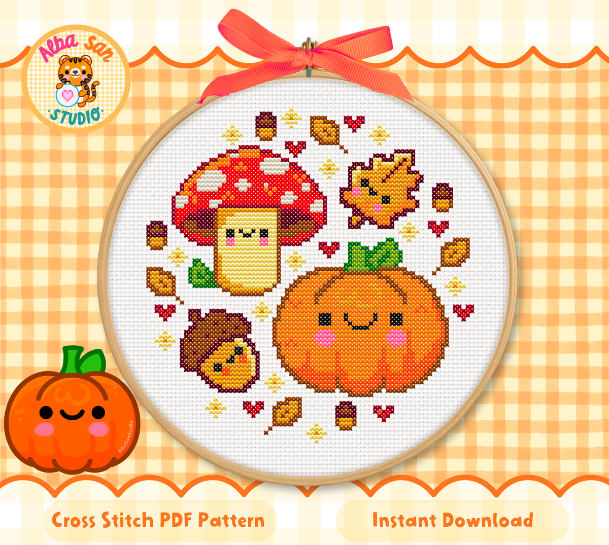 Fall Cuties Cross Stitch Digital Pattern