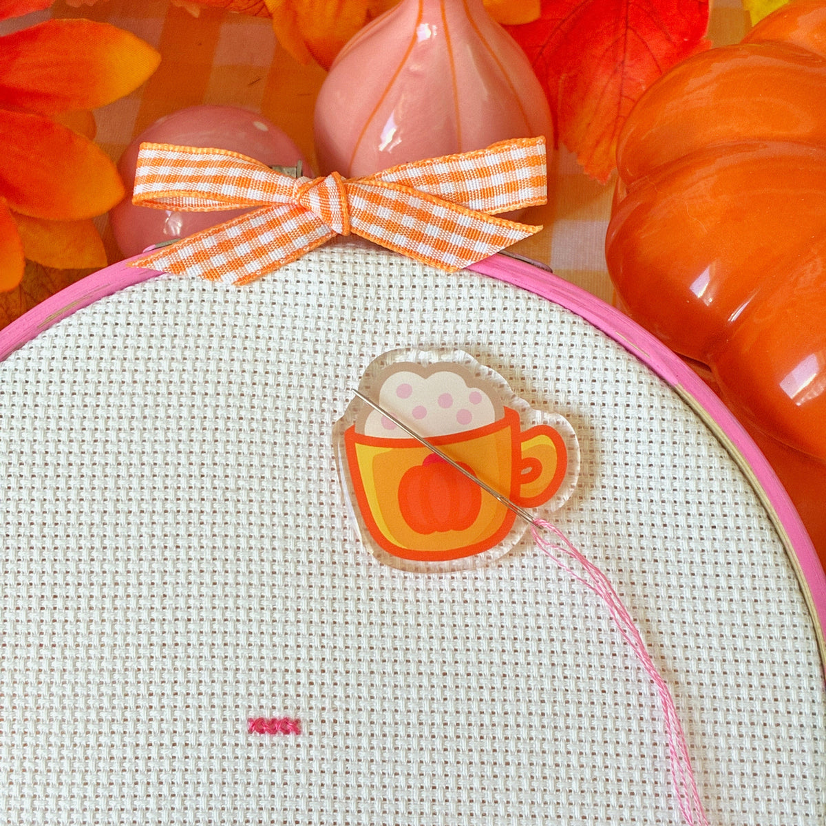 Pumpkin Mug Needle Minder