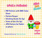 Garden Gnomes Cross Stitch Digital Pattern