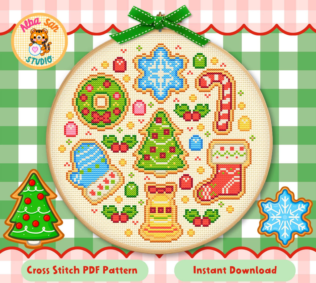 Gingerbread Cookies Stitch Digital Pattern