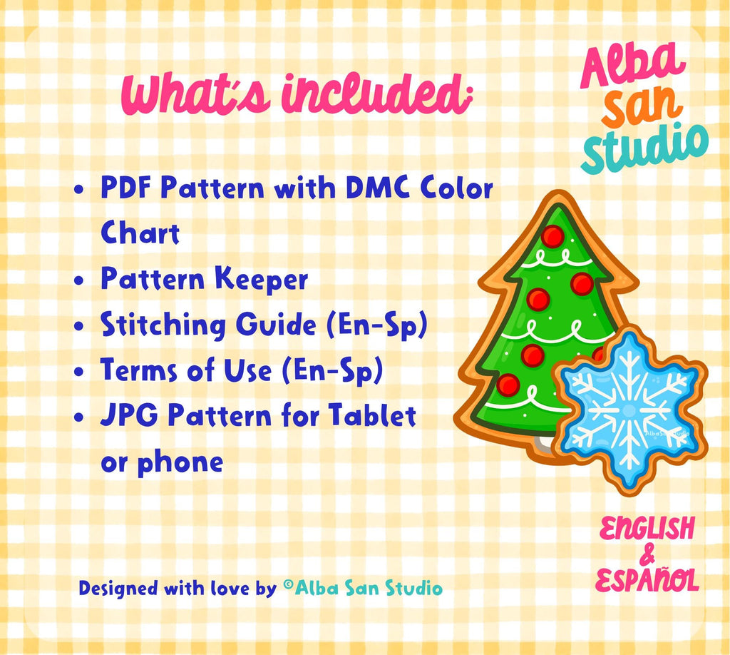 Gingerbread Cookies Stitch Digital Pattern