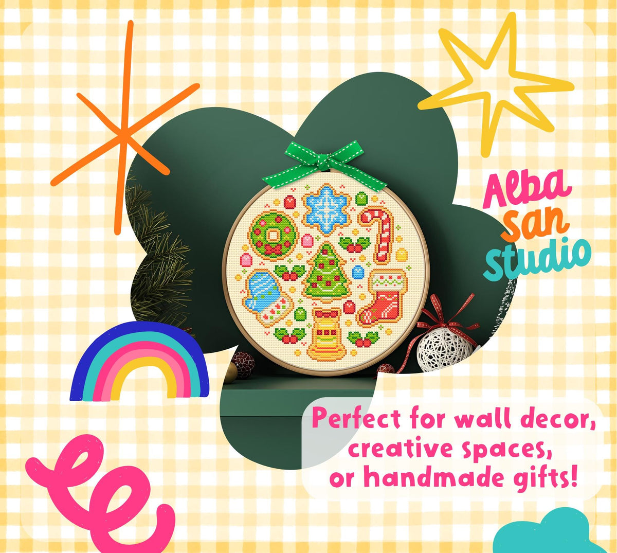 Gingerbread Cookies Stitch Digital Pattern