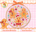 Gingerbread Man Cross Stitch Digital Pattern