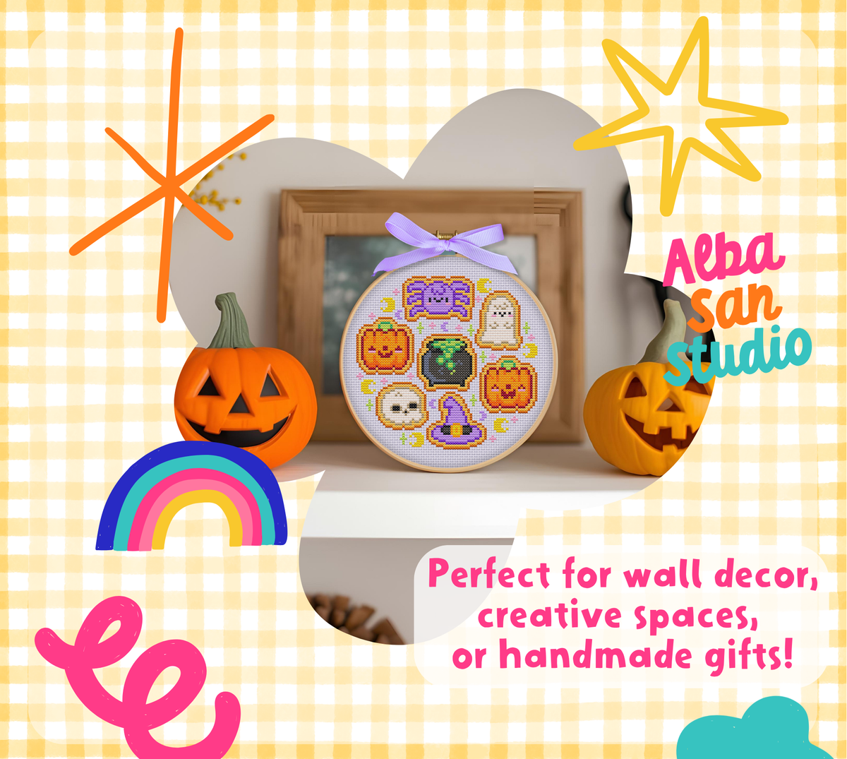 Halloween Cookies Cross Stitch Pattern