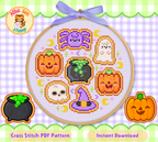 Halloween Cookies Cross Stitch Pattern