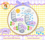 Itsy Bitsy Spider Cross Stitch Digital Pattern