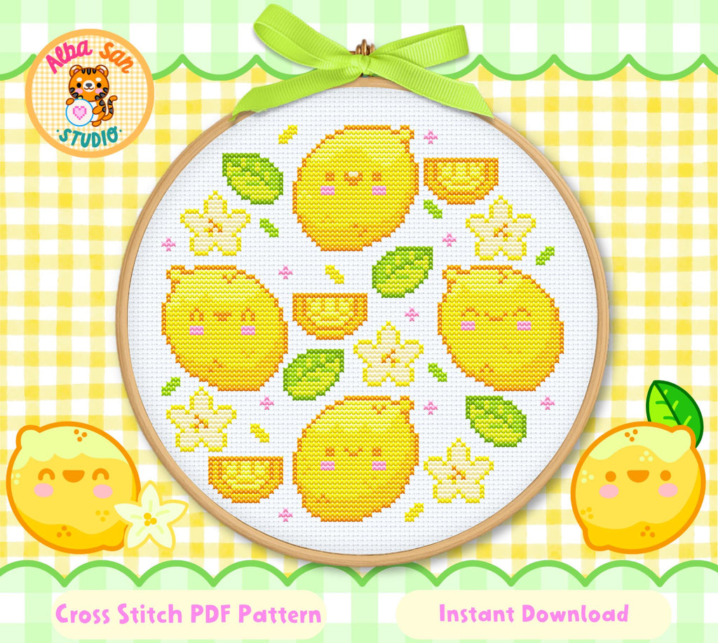 Lemon Cross Stitch Digital Pattern