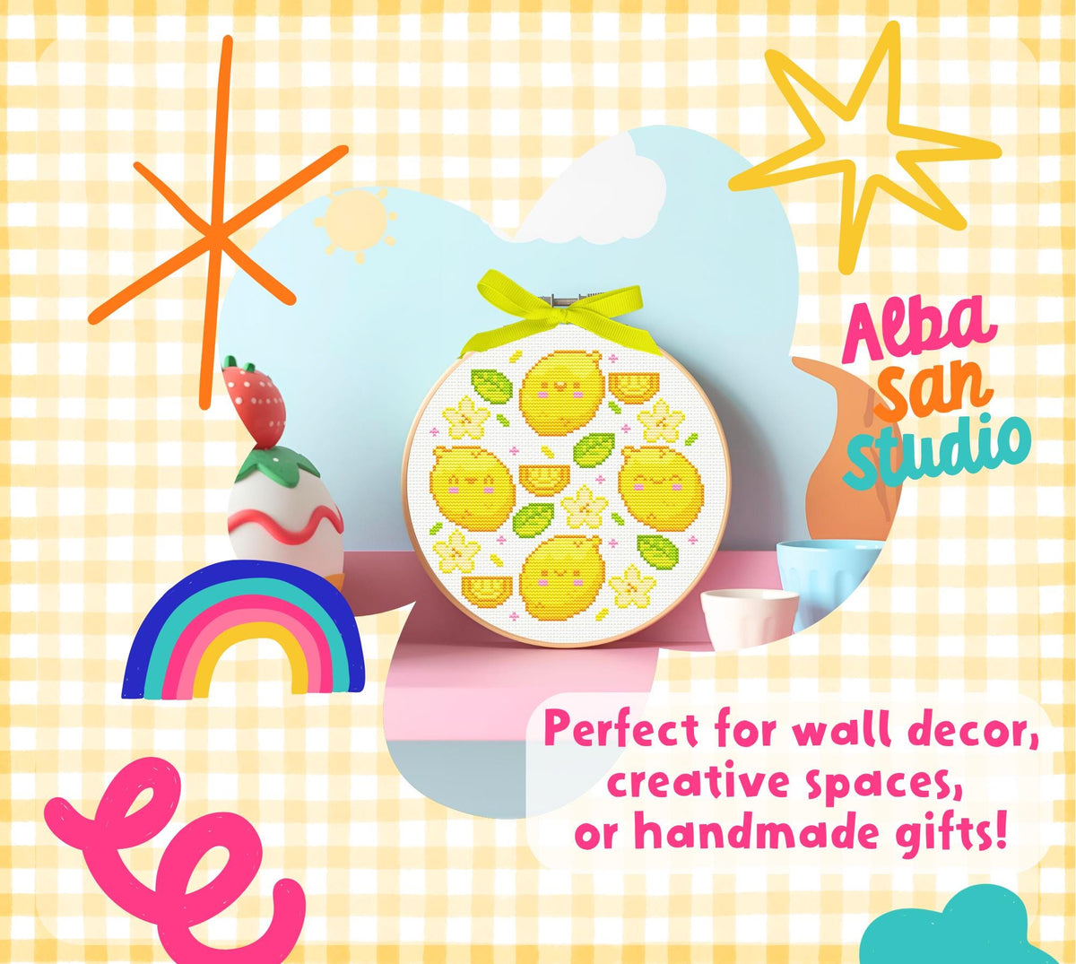 Lemon Cross Stitch Digital Pattern