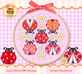Ladybug Cross Stitch Digital Pattern
