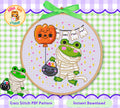 Mummy Frog Cross Stitch Digital Pattern