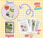 Mummy Frog Cross Stitch Digital Pattern