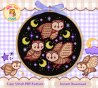 Night Owls Cross Stitch Pattern