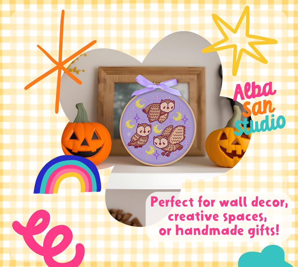 Night Owls Cross Stitch Pattern