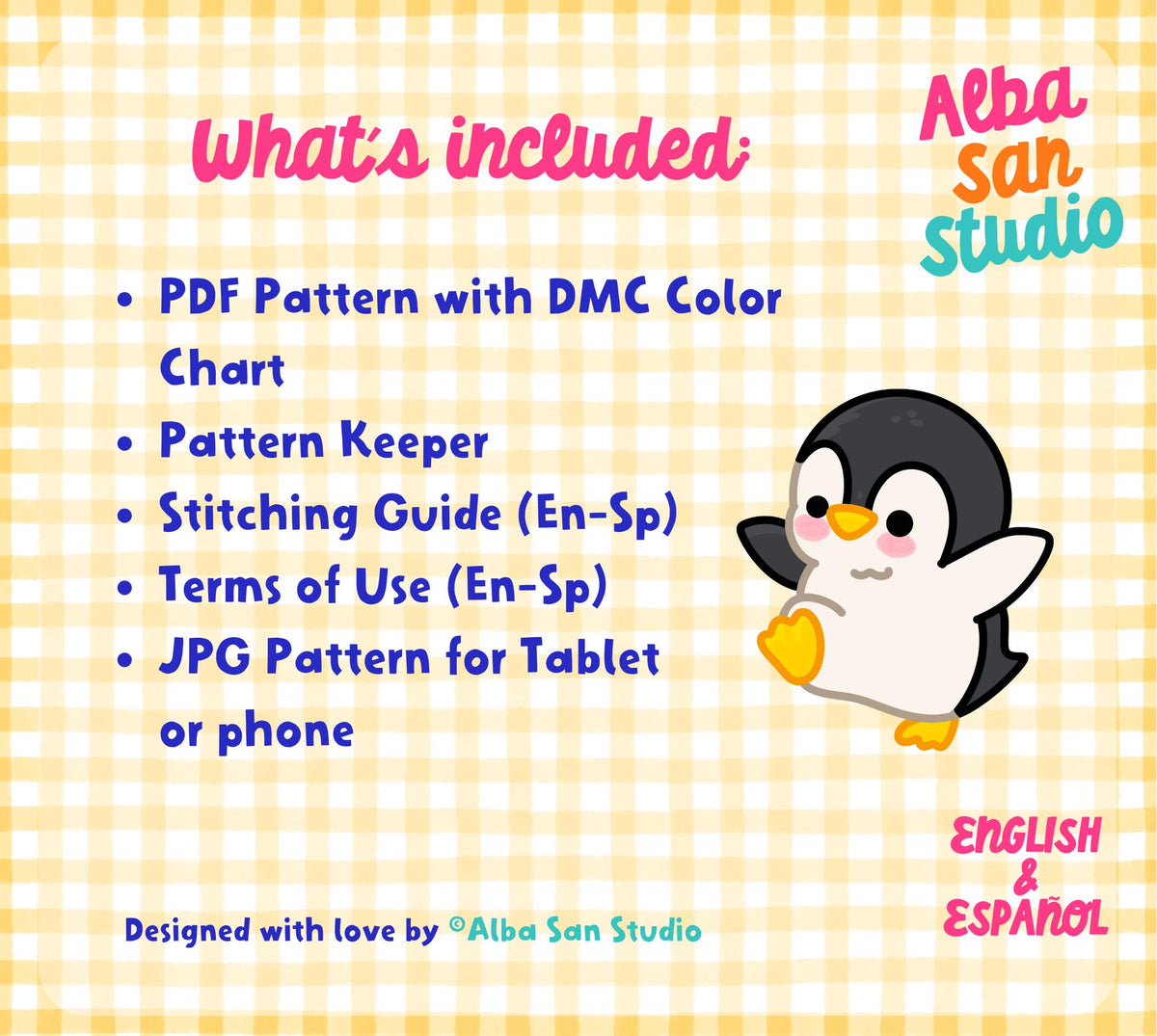 Penguins Cross Stitch Digital Pattern