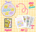 Stars and Clouds Cross Stitch Digital Pattern