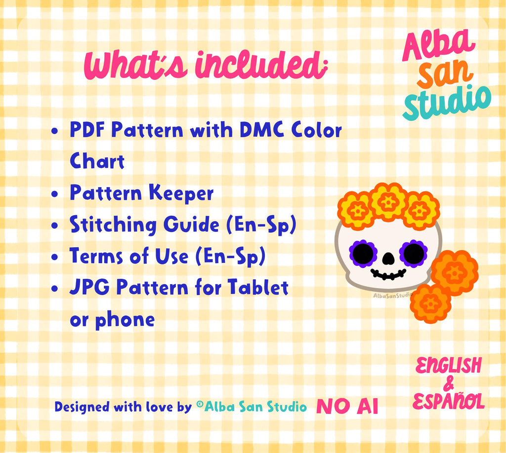 Sugar Skulls Cross Stitch Digital Pattern