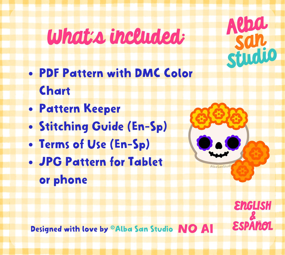 Sugar Skulls Cross Stitch Digital Pattern
