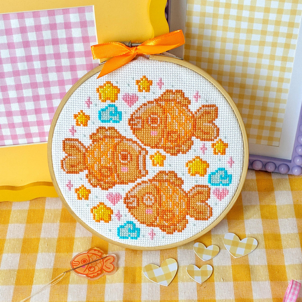 Taiyaki Fish Cross Stitch Digital Pattern