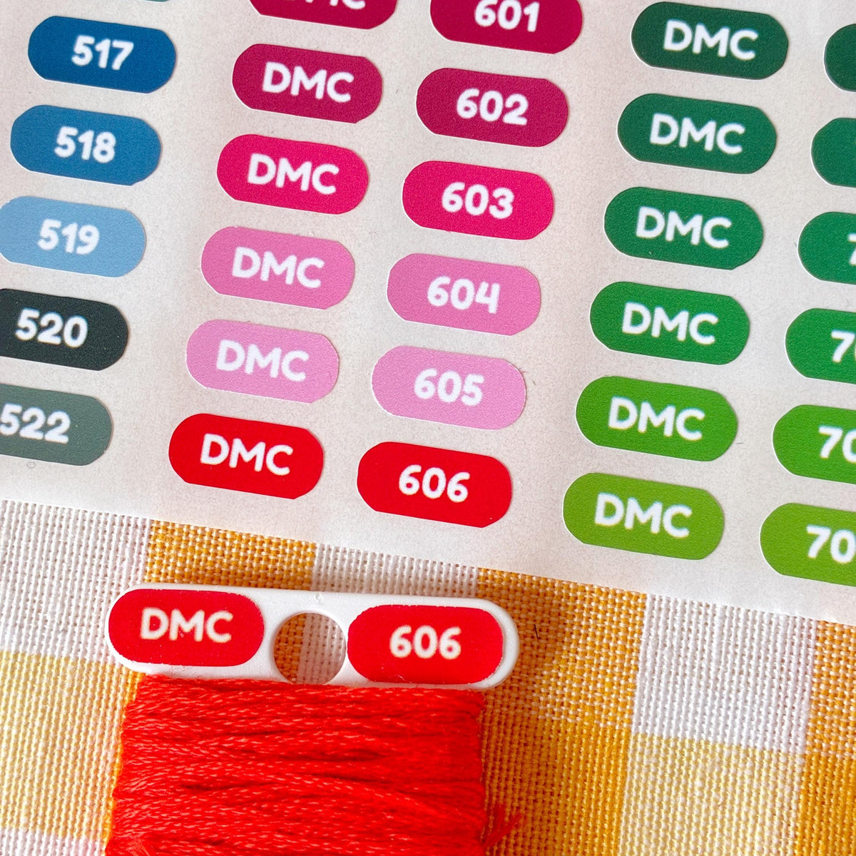 DMC Thread Labels for Floss Bobbins