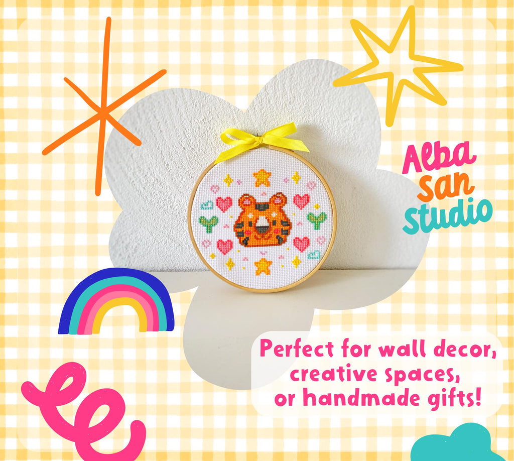 Taro the Tiger Cross Stitch Digital Pattern