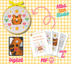 Taro the Tiger Cross Stitch Digital Pattern