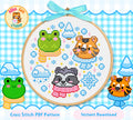 Winter Characters Cross Stitch Digital Pattern