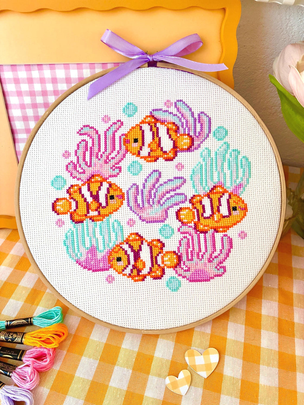 Clownfish Cross Stitch Digital Pattern