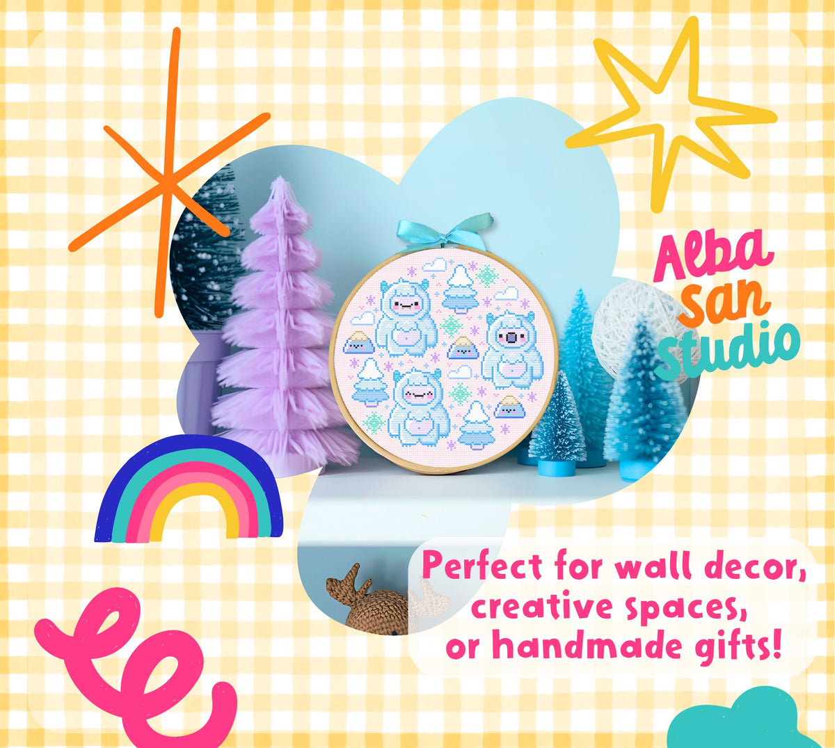 Yeti Cross Stitch Digital Pattern