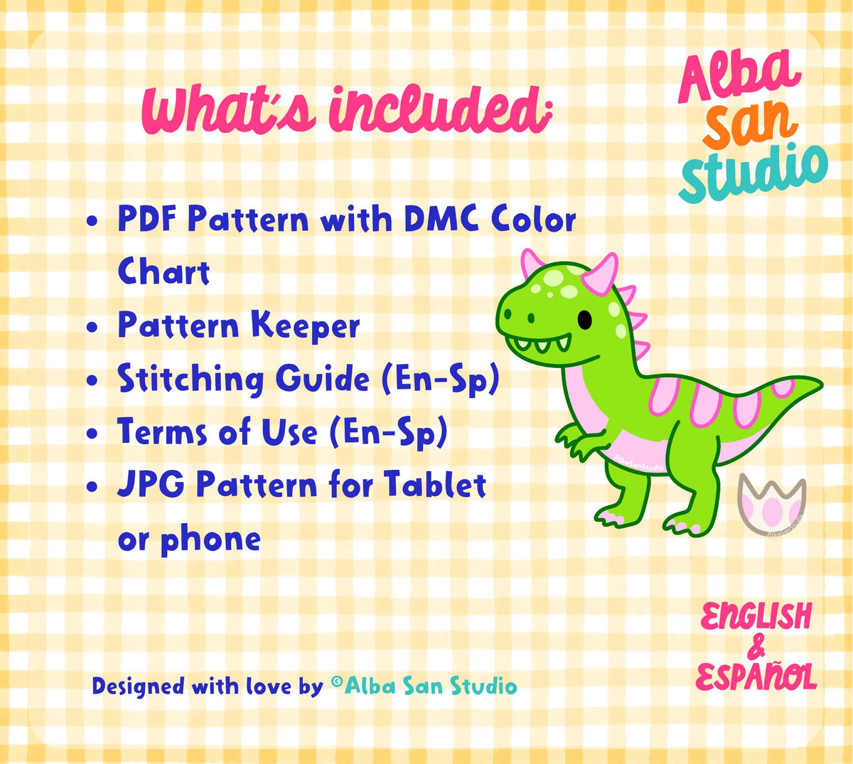 Dinosaurs Cross Stitch Digital Pattern 2