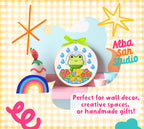 Rainy Day Frog Cross Stitch Digital Pattern