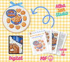 Butter Cookies Tin Cross Stitch Digital Pattern