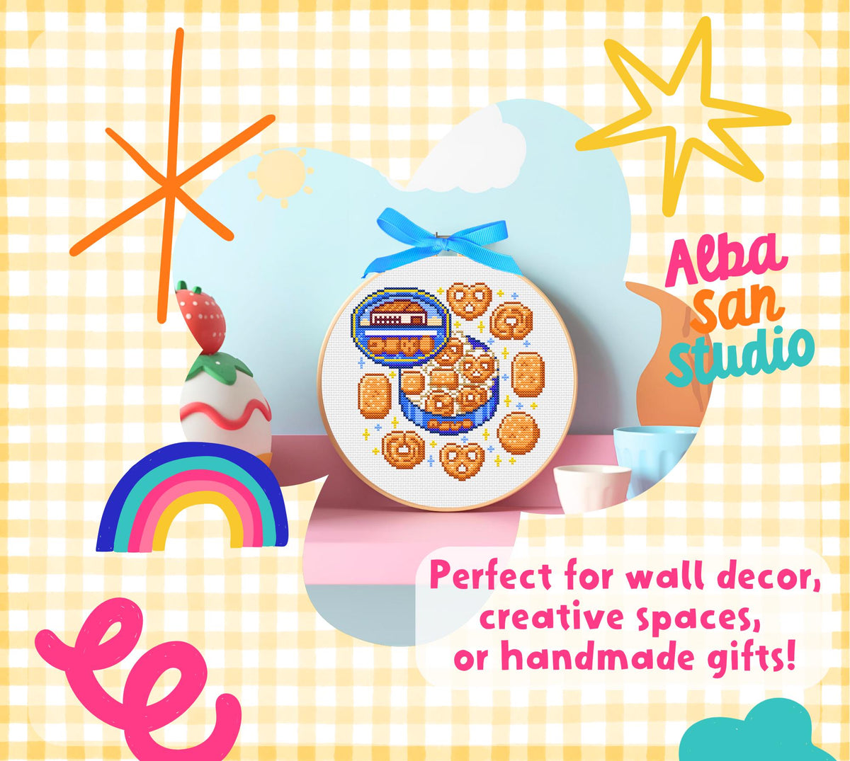Butter Cookies Tin Cross Stitch Digital Pattern