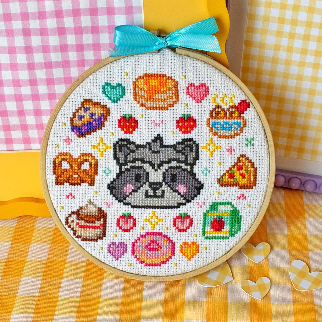 Pedro the Raccoon Cross Stitch Digital Pattern