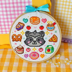 Pedro the Raccoon Cross Stitch Digital Pattern