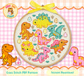 Dinosaurs Cross Stitch Digital Pattern