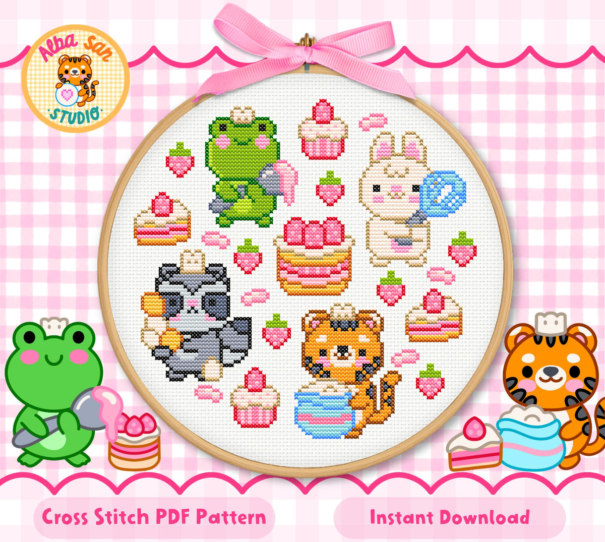 Chef Friends Cross Stitch Digital Pattern