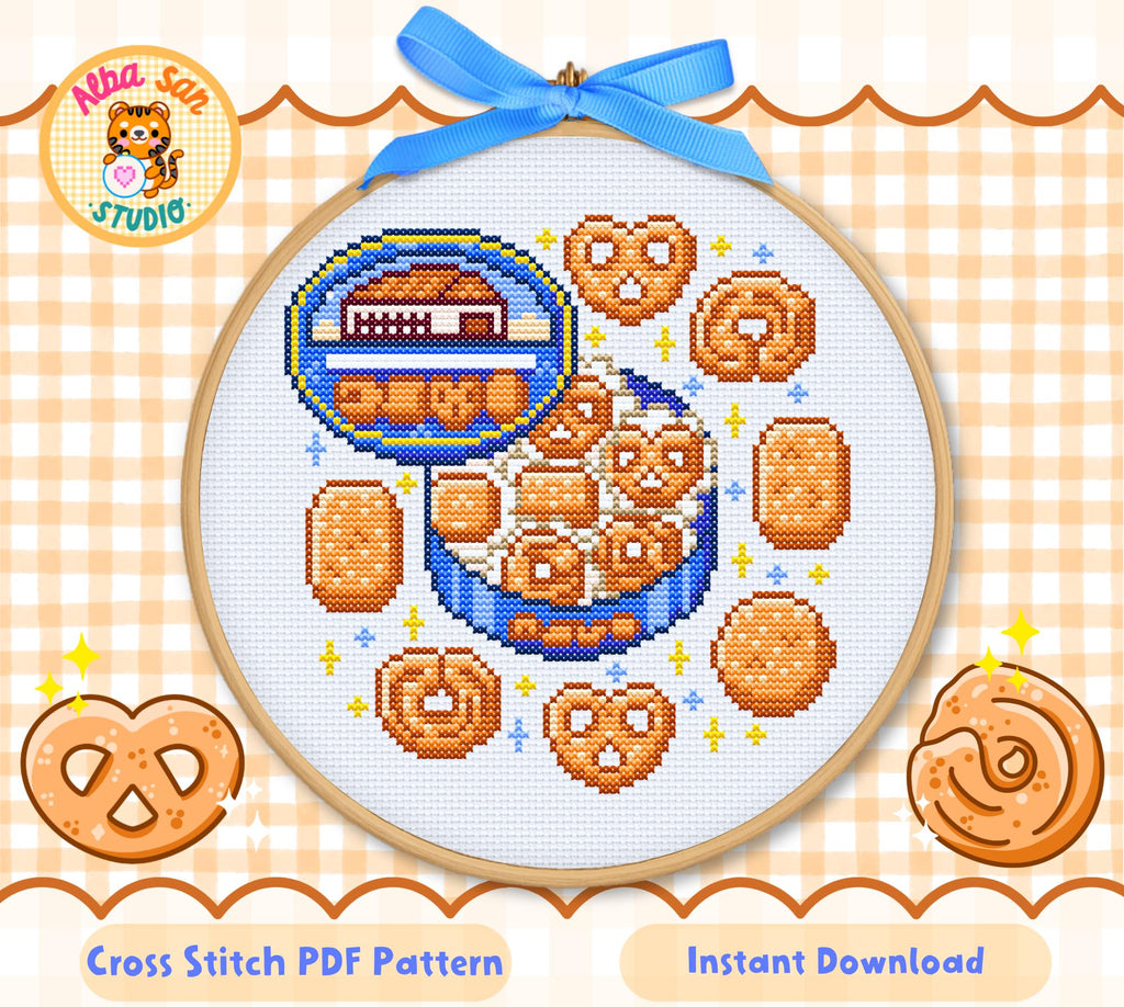 Butter Cookies Tin Cross Stitch Digital Pattern