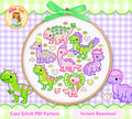 Dinosaurs Cross Stitch Digital Pattern 2
