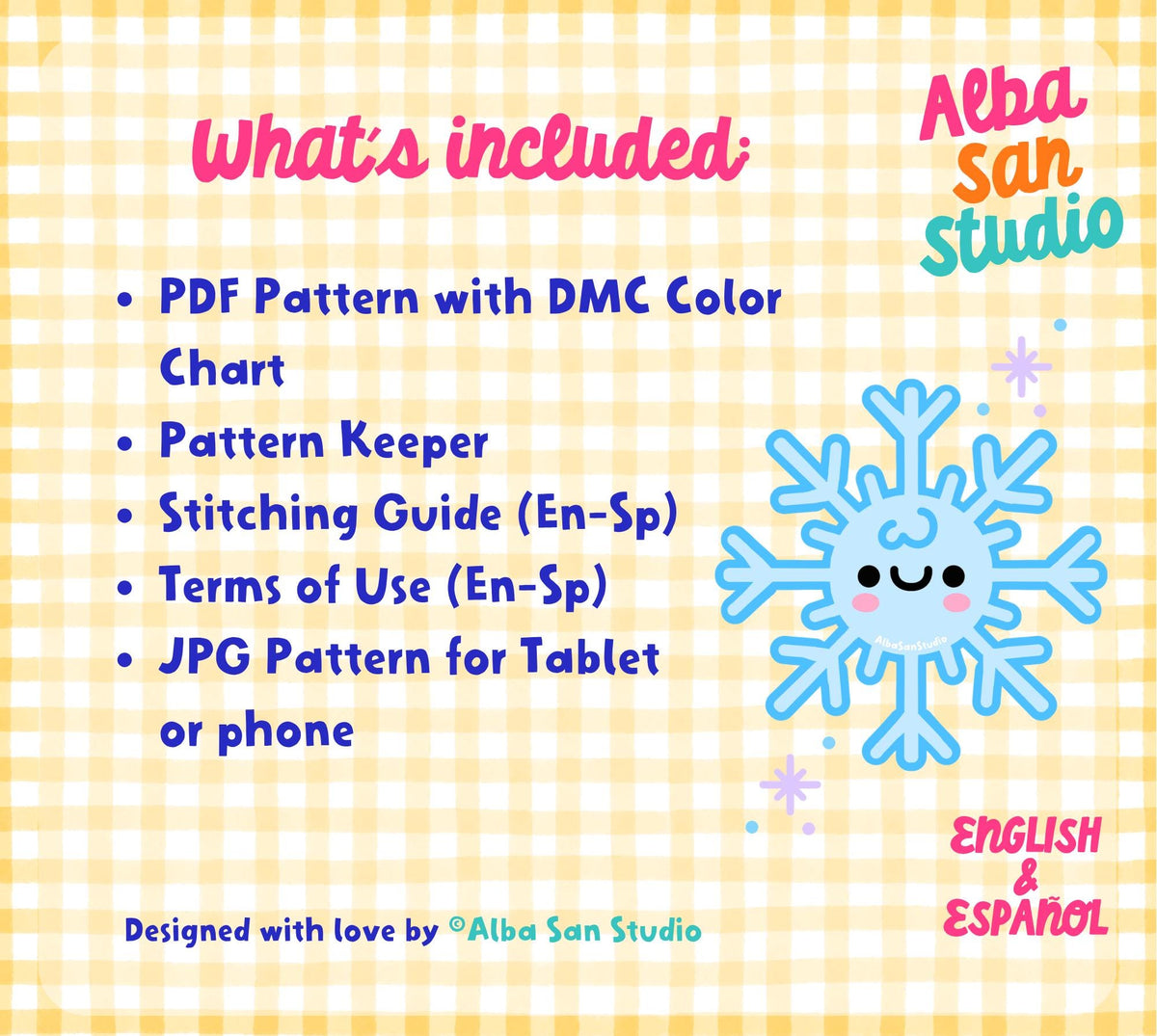 Snowflake Cross Stitch Digital Pattern