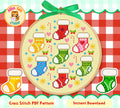 Christmas Stockings Cross Stitch Digital Pattern