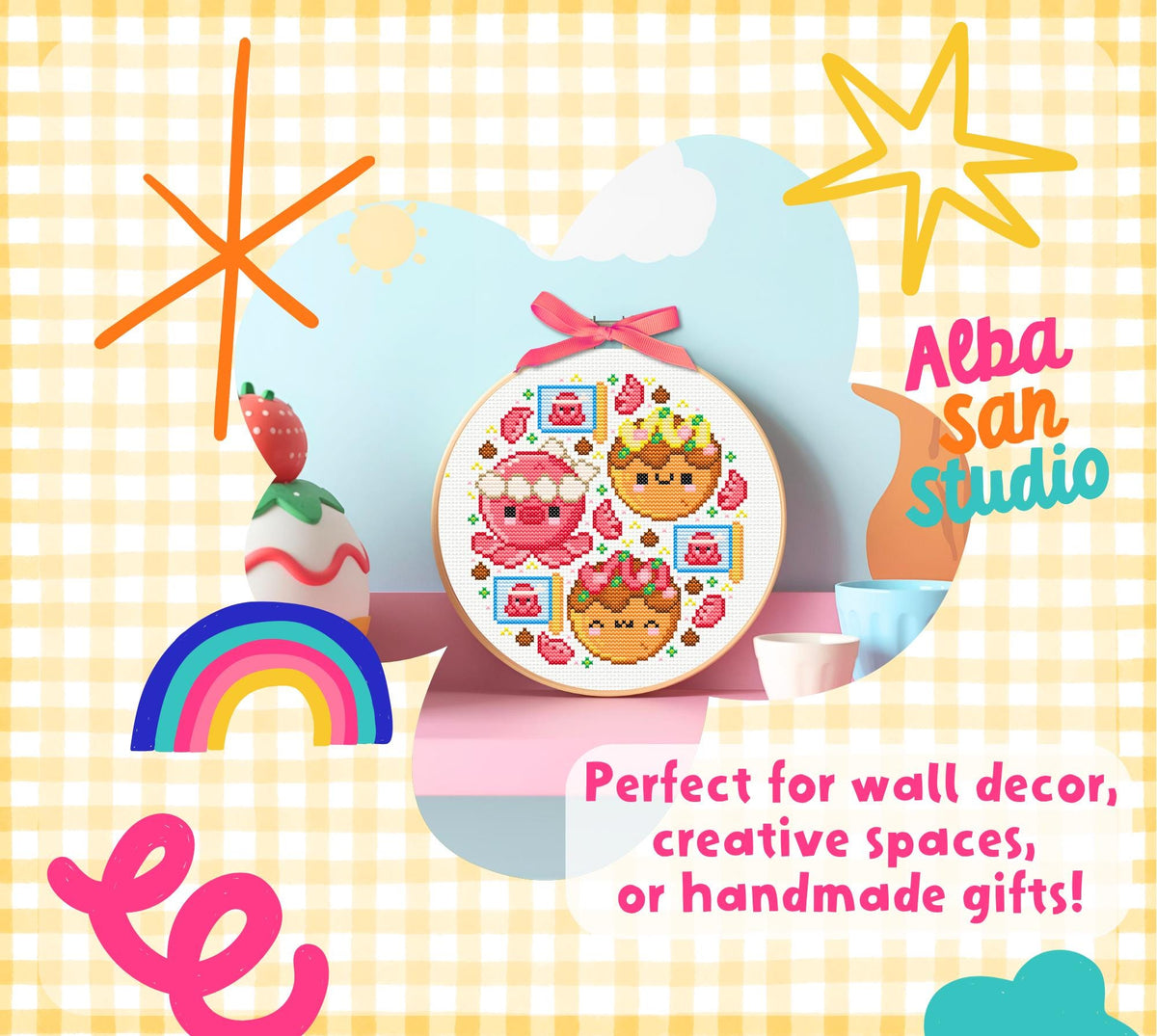 Takoyaki Cross Stitch Digital Pattern