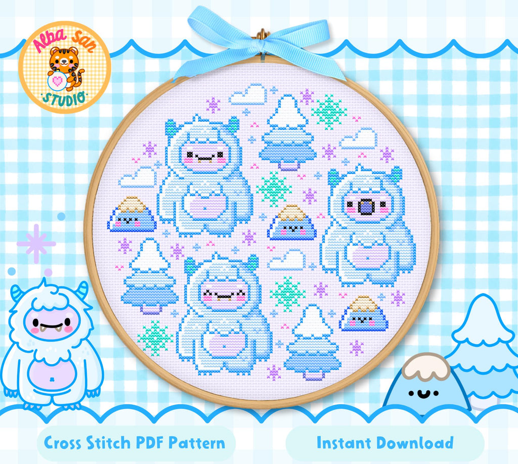 Yeti Cross Stitch Digital Pattern