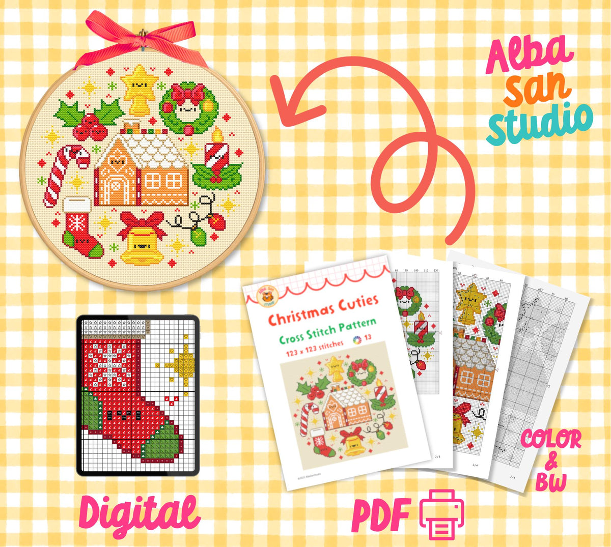 Christmas Cross Stitch Digital Pattern